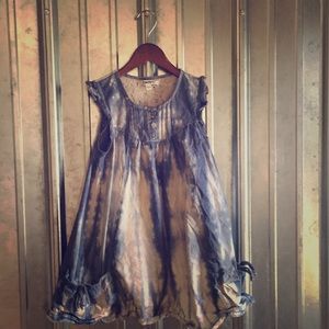 Size 7 DKNY tie-dye blue dress for kids
